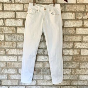 7 For All Mankind Karah White Crop Jeans - SZ 25